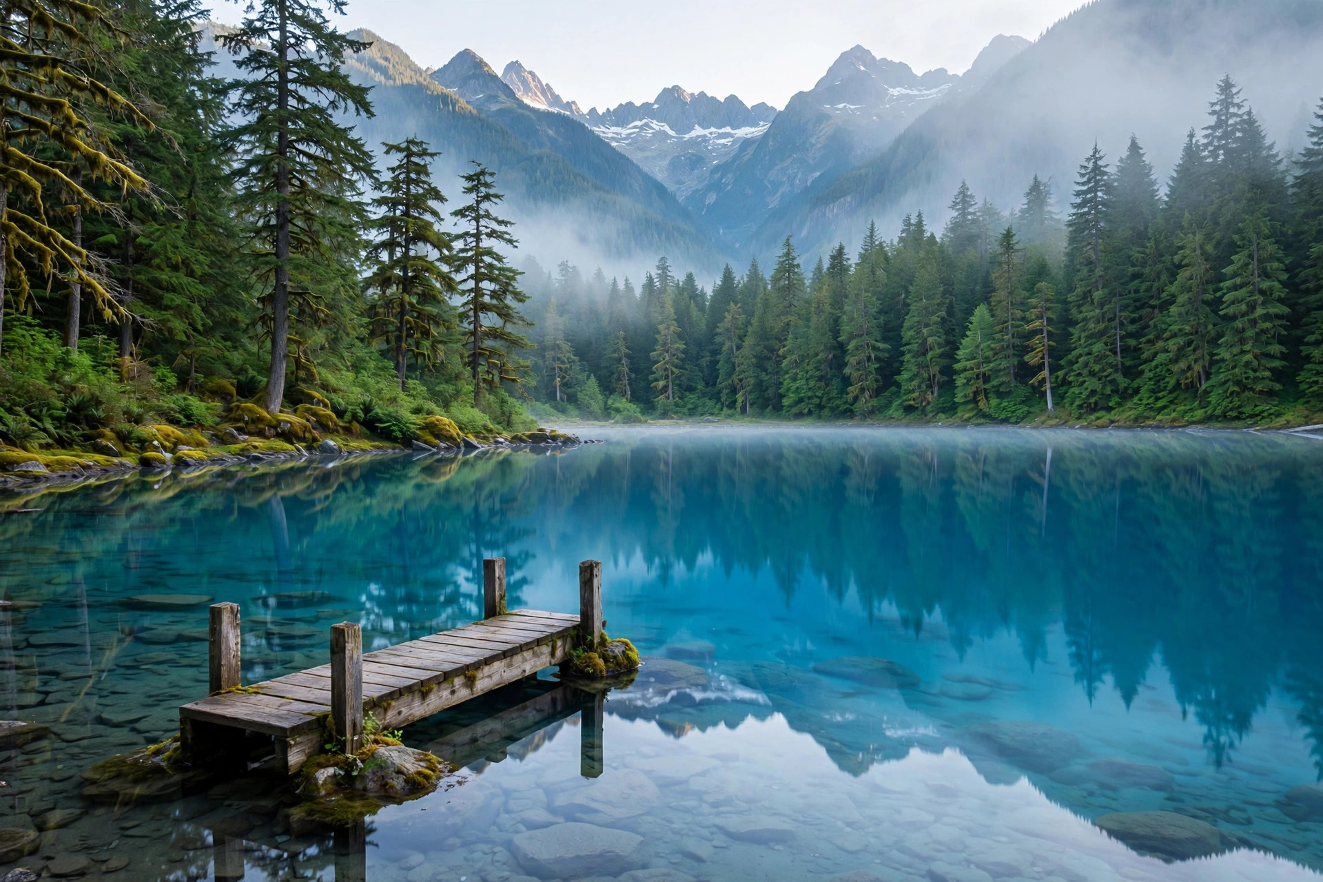 Lake Crescent — glacial water so clear it barely looks real