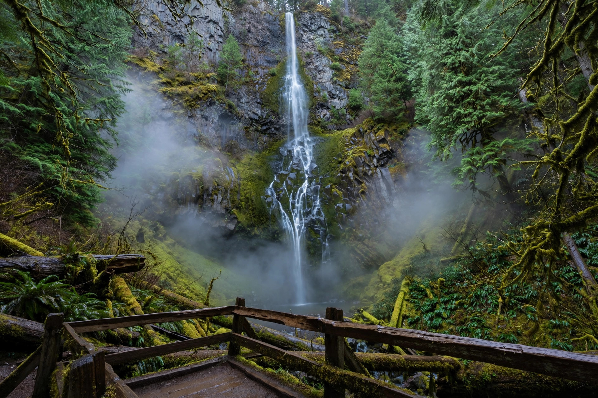 Narada Falls — you hear it before you see it